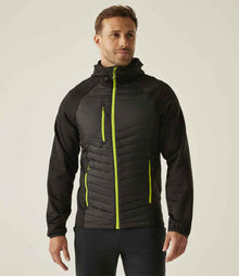 Regatta Navigate Hybrid Jacket RG446 - RG446 Black/Lime Green Model