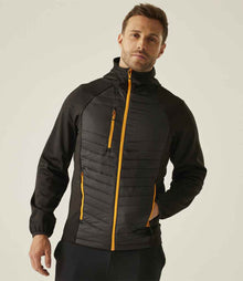 Regatta Navigate Hybrid Jacket RG446 - RG446 Black/Orange Pop Model
