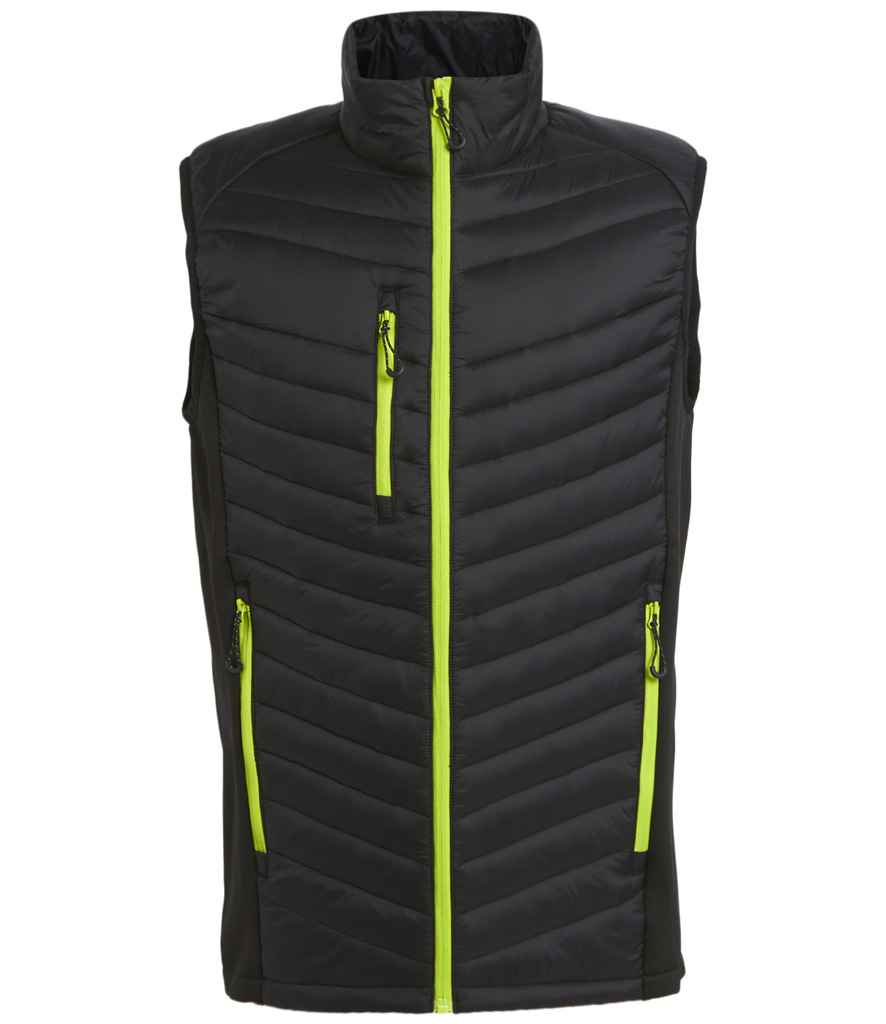 Regatta Navigate Hybrid Bodywarmer RG447 - Black/Lime Green