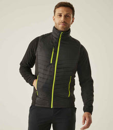 Regatta Navigate Hybrid Bodywarmer RG447 - RG447 Black/Lime Green Model