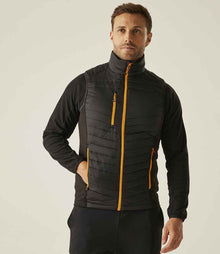 Regatta Navigate Hybrid Bodywarmer RG447 - RG447 Black/Orange Pop Model