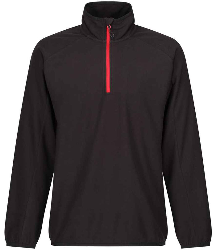 Regatta Navigate Half Zip Fleece RG452 - Black/Classic Red