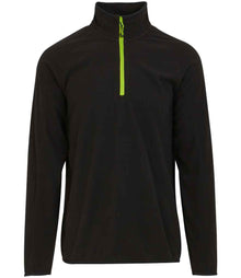 Regatta Navigate Half Zip Fleece RG452 - Black/Lime Green