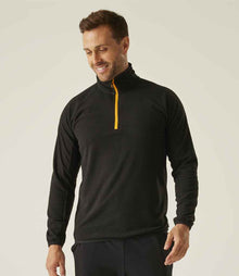 Regatta Navigate Half Zip Fleece RG452 - RG452 Black/Orange Pop Model
