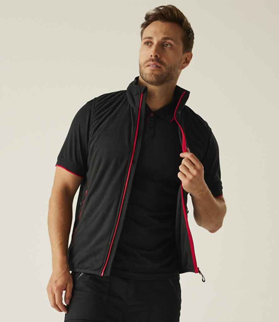 Regatta Navigate Fleece Bodywarmer RG453 - RG453 Black/Classic Red Model