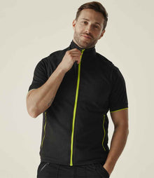 Regatta Navigate Fleece Bodywarmer RG453 - RG453 Black/Lime Green Model