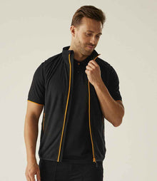 Regatta Navigate Fleece Bodywarmer RG453 - RG453 Black/Orange Pop Model