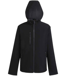 Regatta Navigate Two Layer Hooded Soft Shell Jacket RG454 - Black/Seal Grey