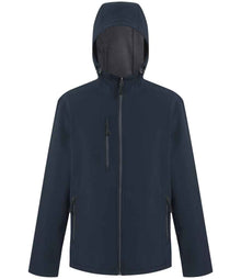 Regatta Navigate Two Layer Hooded Soft Shell Jacket RG454 - Navy/Seal Grey
