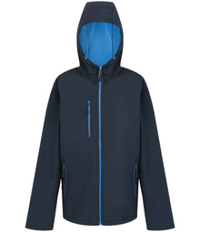 Regatta Navigate Two Layer Hooded Soft Shell Jacket RG454 - Navy/French Blue
