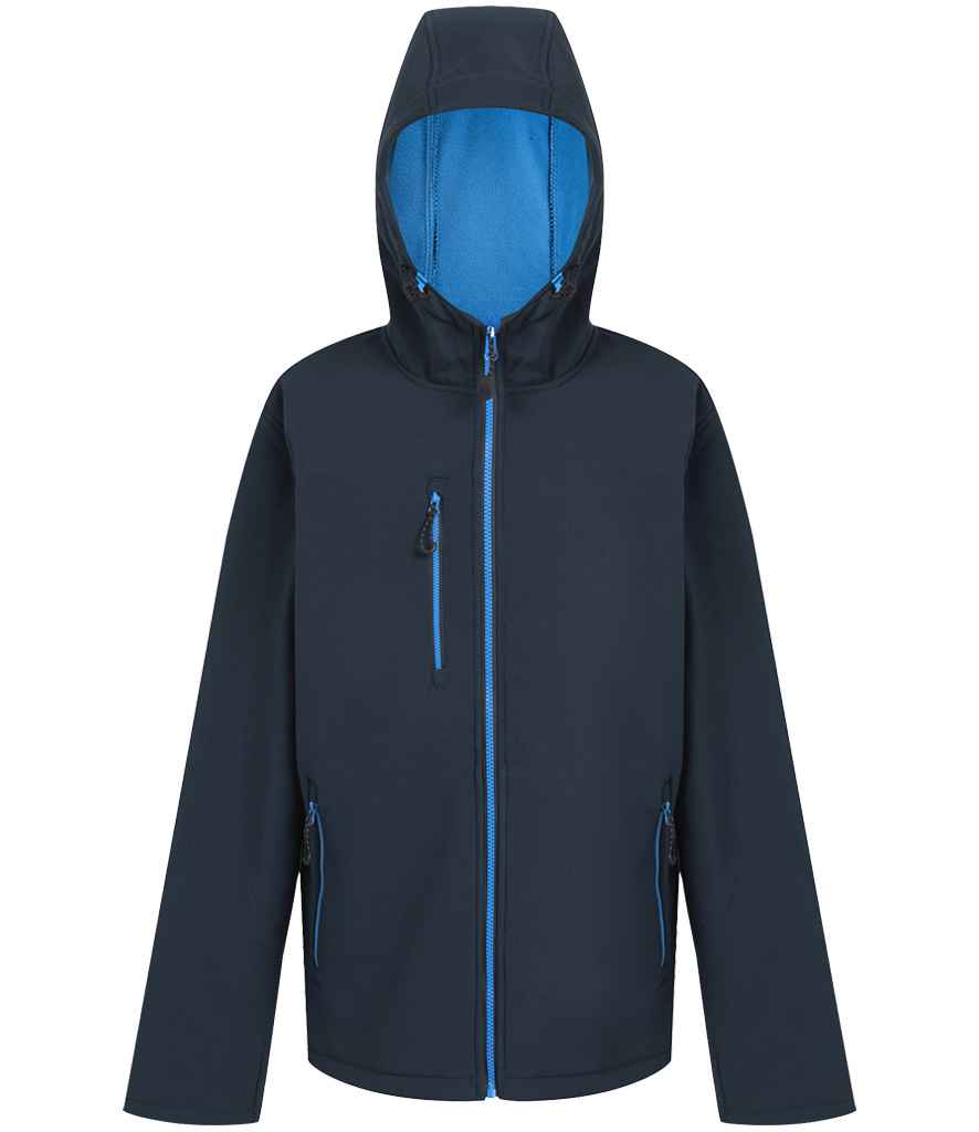 Regatta Navigate Two Layer Hooded Soft Shell Jacket RG454 - Navy/French Blue