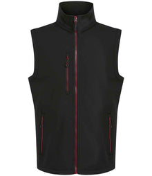 Regatta Navigate Two Layer Soft Shell Bodywarmer RG455 - Black/Classic Red