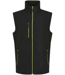 Regatta Navigate Two Layer Soft Shell Bodywarmer RG455 - Black/Lime Green