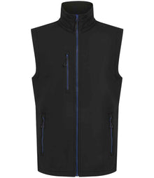 Regatta Navigate Two Layer Soft Shell Bodywarmer RG455 - Black/New Royal Blue