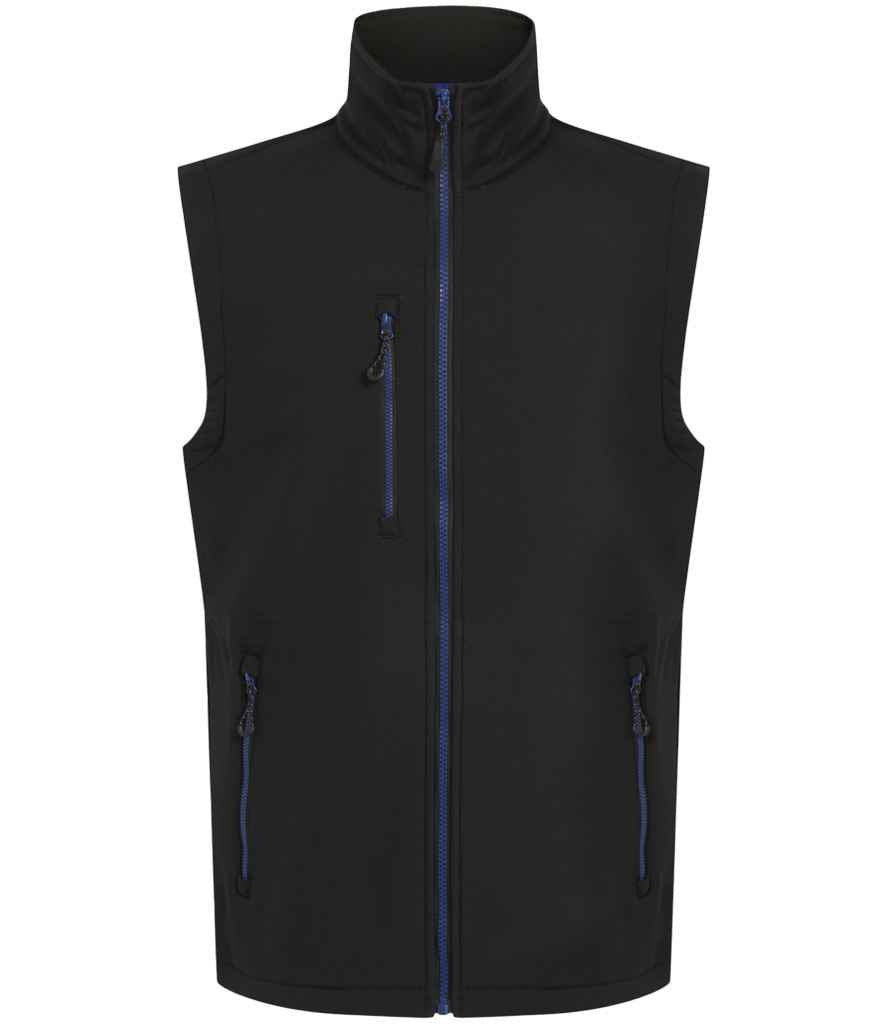 Regatta Navigate Two Layer Soft Shell Bodywarmer RG455 - Black/New Royal Blue