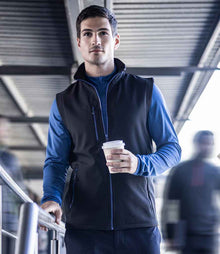 Regatta Navigate Two Layer Soft Shell Bodywarmer RG455 - RG455 Black/New Royal Blue Model
