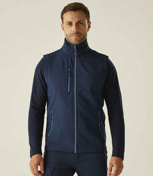 Regatta Navigate Two Layer Soft Shell Bodywarmer RG455 - RG455 Navy/French Blue Model