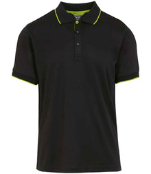 Regatta Navigate Polo Shirt RG456 - Black/Lime Green