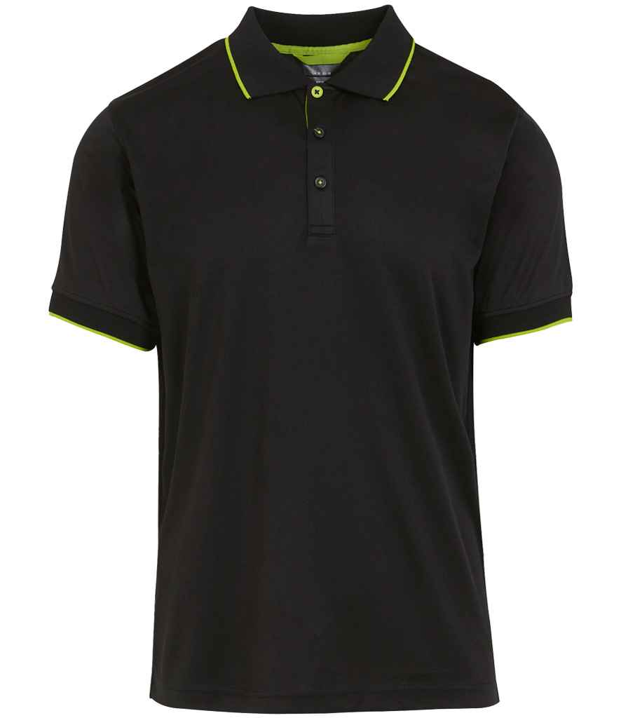 Regatta Navigate Polo Shirt RG456 - Black/Lime Green