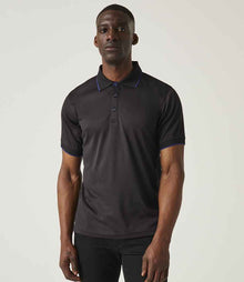 Regatta Navigate Polo Shirt RG456 - RG456 Black/New Royal Blue Model