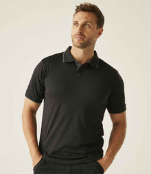 Regatta Navigate Polo Shirt RG456 - RG456 Black/Seal Grey Model
