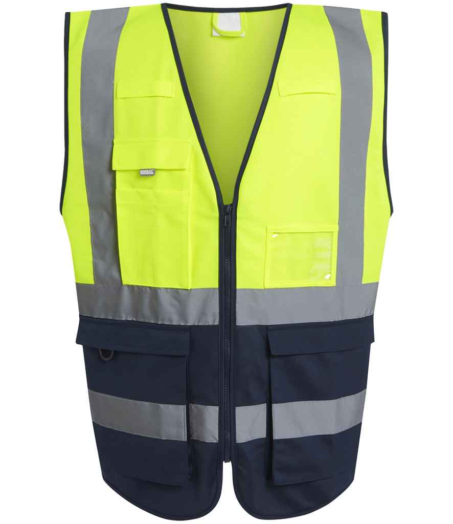 Regatta High Visibility Pro Executive Vest RG464 - Yellow/Navy