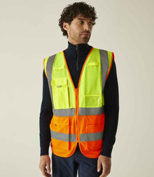 Regatta High Visibility Pro Executive Vest RG464 - RG464 Yellow/Orange Model