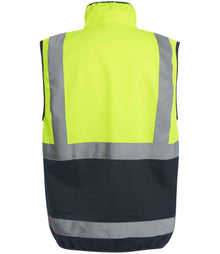 Regatta High Visibility Pro Full Zip Gilet RG469 - RG469 Yellow/Navy Back