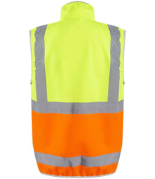 Regatta High Visibility Pro Full Zip Gilet RG469 - RG469 Yellow/Orange Back
