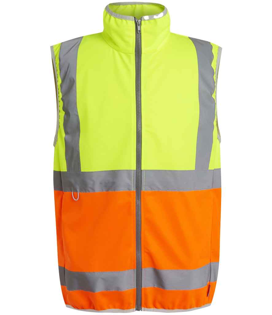Regatta High Visibility Pro Full Zip Gilet RG469 - Yellow/Orange