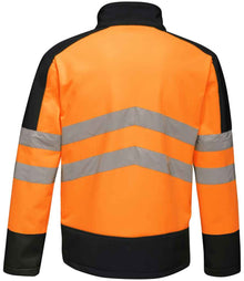 Regatta High Visibility Pro Soft Shell Jacket RG474 - RG474 Orange/Navy Back