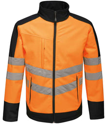 Regatta High Visibility Pro Soft Shell Jacket RG474 - Orange/Navy