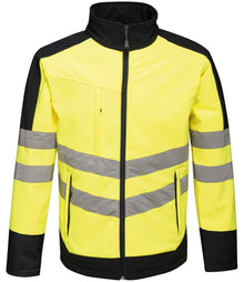 Regatta High Visibility Pro Soft Shell Jacket RG474 - Yellow/Navy