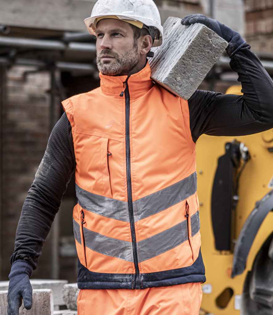Regatta High Visibility Pro Bodywarmer RG475 - RG475 Orange/Navy Model