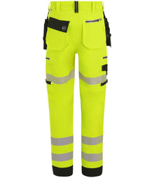Regatta High Visibility Infiltrate Stretch Holster Trousers RG537 - RG537 Yellow/Black Back