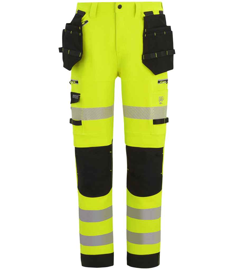Regatta High Visibility Infiltrate Stretch Holster Trousers RG537 - Yellow/Black