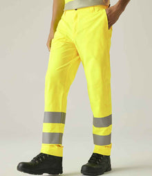 Regatta High Visibility Pro Contract Stretch Action Trousers RG547 - RG547 Yellow Model