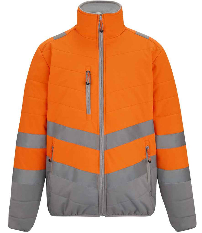 Regatta High Visibility Two Tone Thermal Baffle Jacket RG548 - Orange/Grey