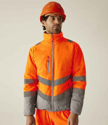 Regatta High Visibility Two Tone Thermal Baffle Jacket RG548 - RG548 Orange/Grey Model