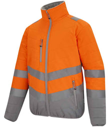 Regatta High Visibility Two Tone Thermal Baffle Jacket RG548 - RG548 Orange/Grey Side