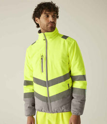 Regatta High Visibility Two Tone Thermal Baffle Jacket RG548 - RG548 Yellow/Grey Model