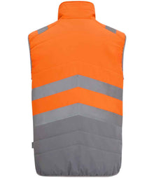 Regatta High Visibility Two Tone Thermal Baffle Bodywarmer RG549 - RG549 Orange/Grey Back