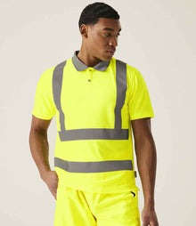 Regatta High Visibility Pro Contract Polo Shirt RG555 - RG555 Yellow Model