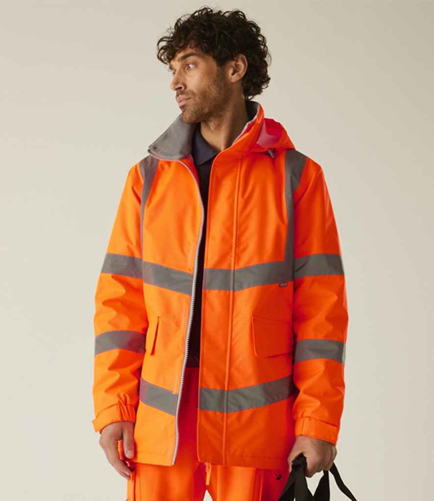 Regatta High Visibility Pro Contract Dover Parka RG559 - RG559 Orange Model