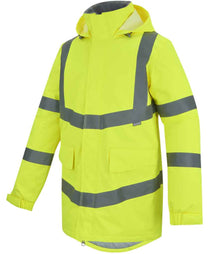 Regatta High Visibility Pro Contract Dover Parka RG559 - RG559 Yellow Side
