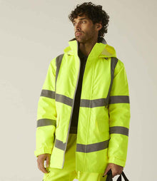 Regatta High Visibility Pro Contract Dover Parka RG559 - RG559 Yellow Model