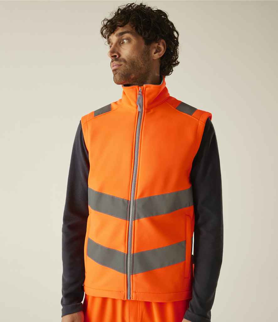 Regatta High Visibility Pro Contract Ablaze Soft Shell Bodywarmer RG560 - RG560 Orange Model