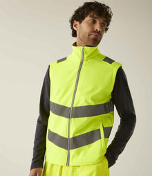 Regatta High Visibility Pro Contract Ablaze Soft Shell Bodywarmer RG560 - RG560 Yellow Model