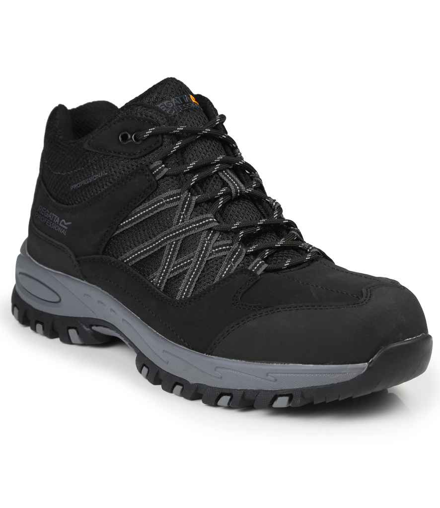 Regatta Safety Footwear Sandstone SB Safety Hikers RG592 - Black/Granite