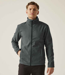 Regatta Ablaze Printable Soft Shell Jacket RG627 - RG627 Seal Grey/Black Model